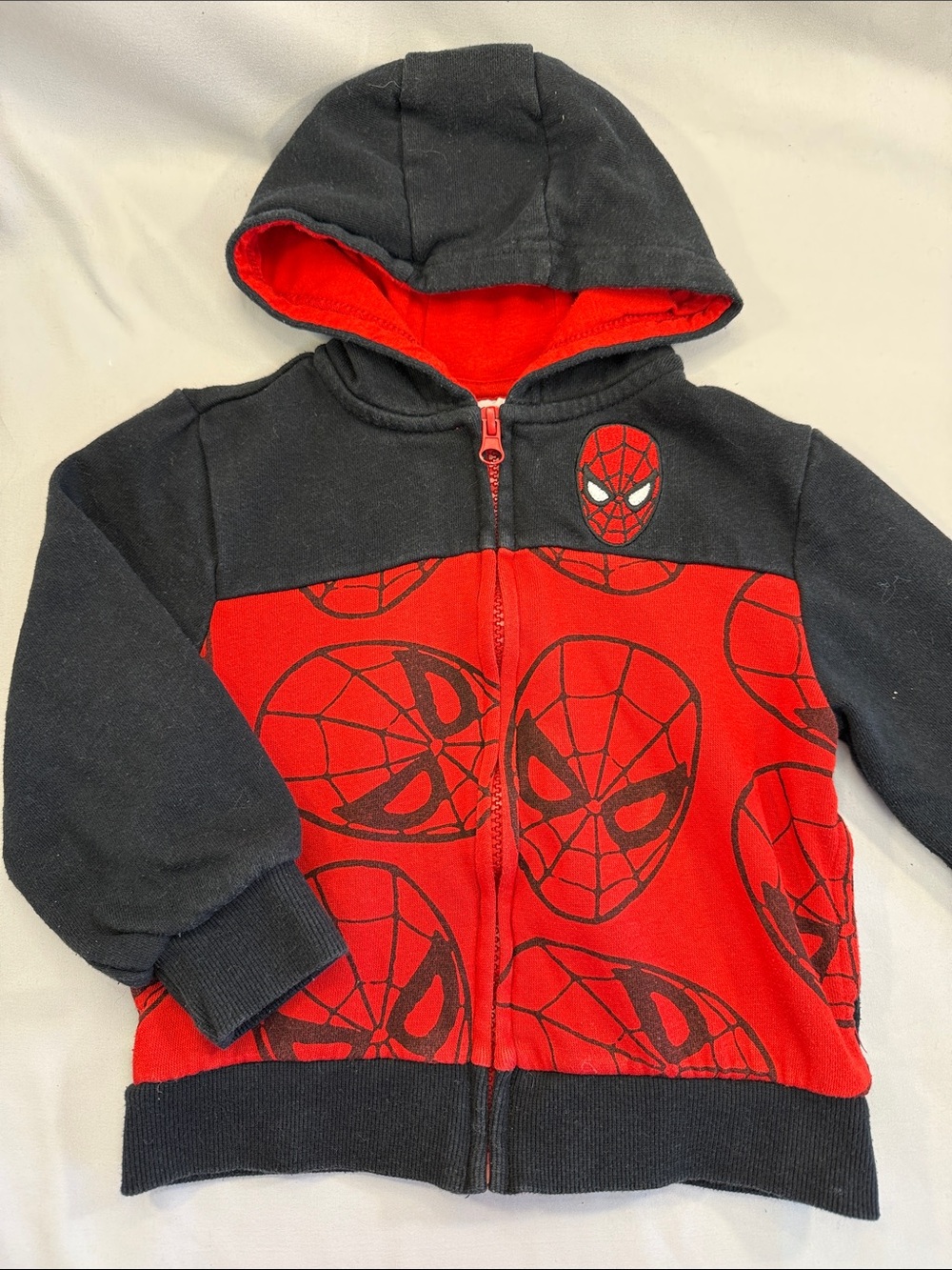 Marvel Kids Black and Red Spider-Man Graphic Zip Hoodie